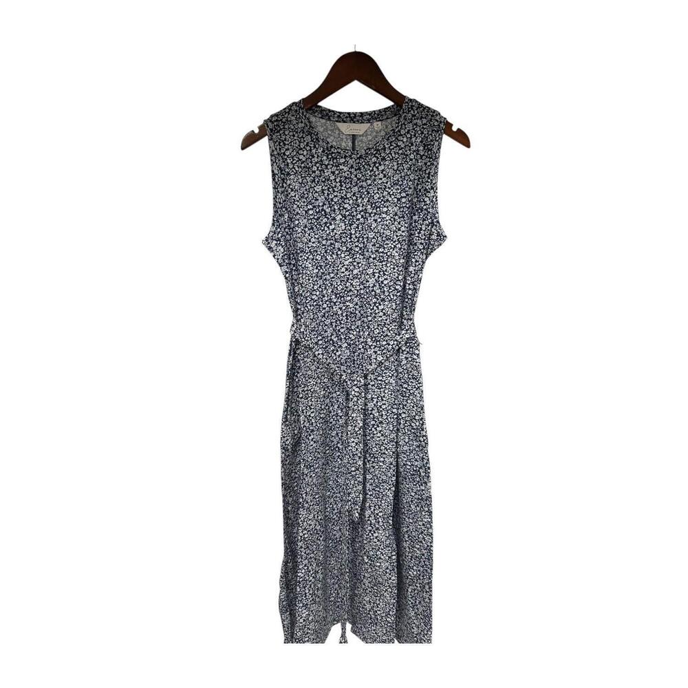 Encore by Idina Menzel Easy Jersey Tee Dress Blue Floral - Regular